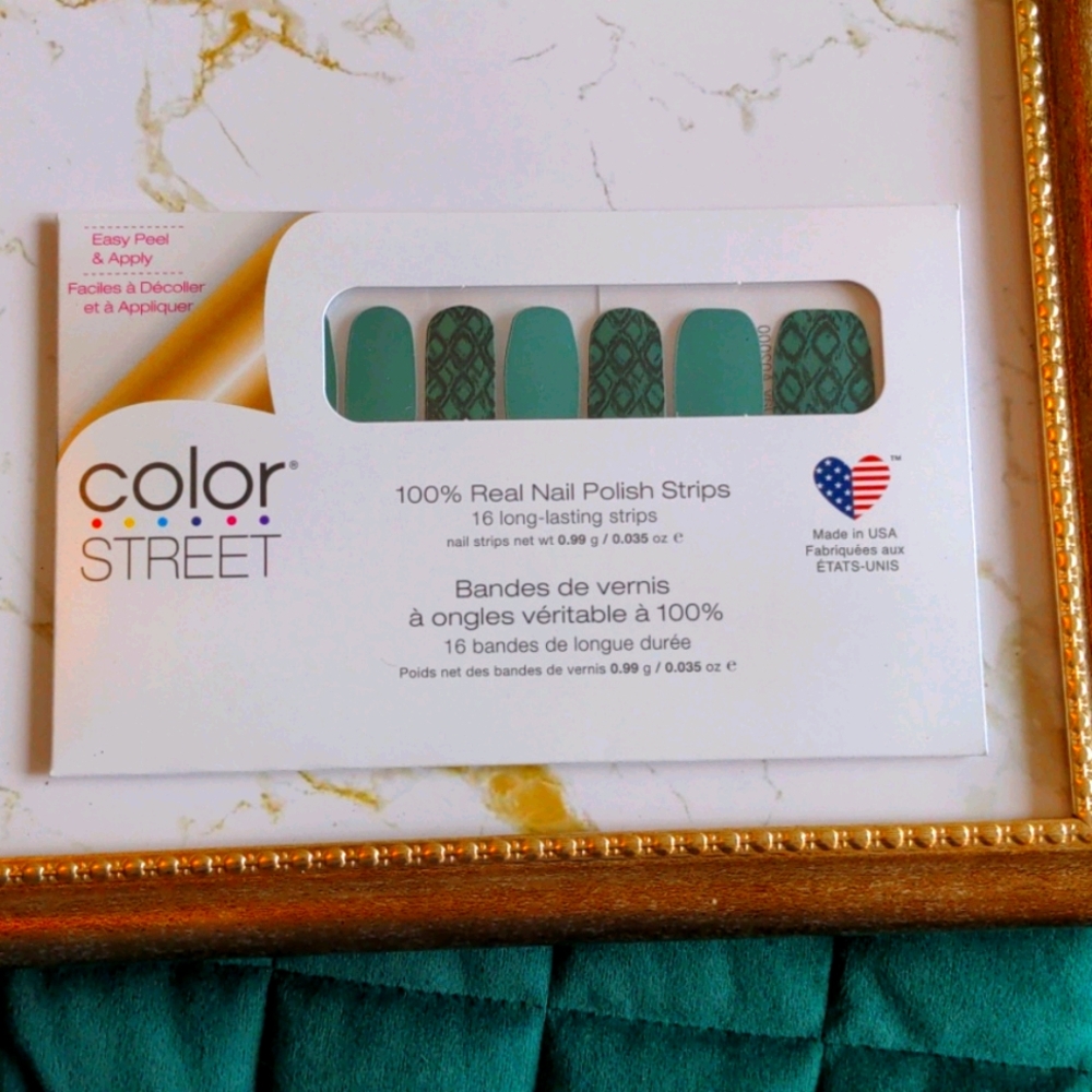 Snake My Day Teal Snakeskin Color Street